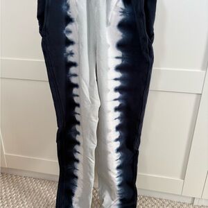 lululemon athletica Navy and White Tie-Dye Joggers